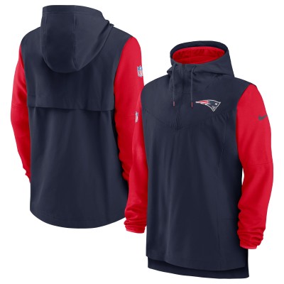 Толстовка на молнии New England Patriots Nike Sideline Player - Navy/Red