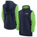 Кофта на короткой молнии Seattle Seahawks Nike Sideline Player - College Navy/Neon Green