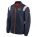 Кофта на молнии Chicago Bears Nike Sideline Coaches Bomber - Navy