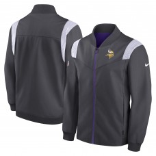 Кофта на молнии Minnesota Vikings Nike Sideline Coaches Bomber - Anthracite