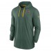 Футболка с длинным рукавом с капюшоном Green Bay Packers Nike Sideline Pop Performance Pullover - Green