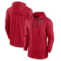 San Francisco 49ers Nike Scarlet Sideline Pop Performance Pullover Long Sleeve Hoodie T-Shirt