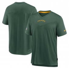 Футболка Green Bay Packers Nike Sideline Coaches Vintage Chevron Performance V-Neck - Green