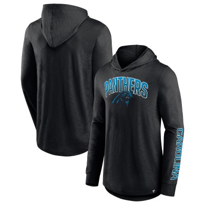 Футболка Carolina Panthers Fanatics Black Front Runner Long Sleeve Hooded