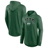 New York Jets Fanatics Green Front Runner Long Sleeve Hooded T-Shirt