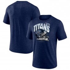 Футболка Tennessee Titans End Around Tri-Blend - Heathered Navy