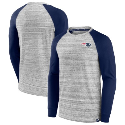 Футболка с длинным рукавом New England Patriots Fair Shake Raglan - Heather Gray/Navy