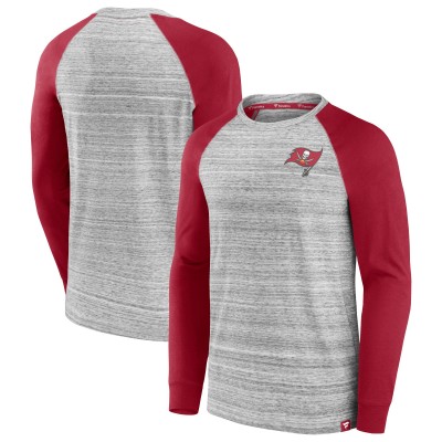 Футболка с длинным рукавом Tampa Bay Buccaneers Fair Shake Raglan - Heather Gray/Cardinal