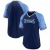Футболка Tennessee Titans Second Wind Raglan V-Neck - Navy/Light Blue