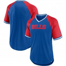 Футболка Buffalo Bills Second Wind Raglan V-Neck - Royal/Red
