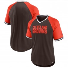 Футболка Cleveland Browns Second Wind Raglan V-Neck - Brown/Orange