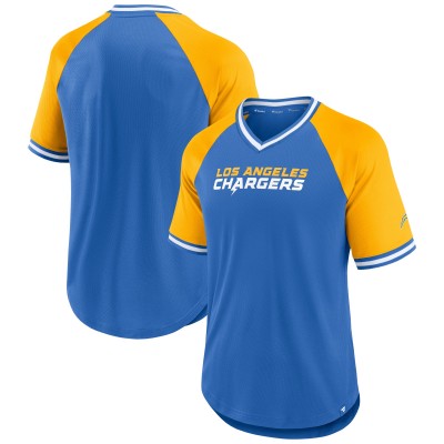 Футболка Los Angeles Chargers Second Wind Raglan V-Neck - Powder Blue