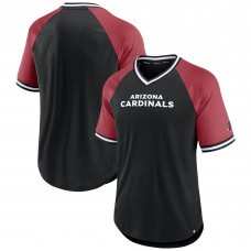 Футболка Arizona Cardinals Second Wind Raglan V-Neck - Black/Cardinal