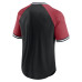 Футболка Arizona Cardinals Fanatics Black/Cardinal Second Wind Raglan V-Neck