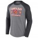 Футболка с длинным рукавом Tampa Bay Buccaneers Weekend Casual Tri-Blend Raglan - Heathered Gray/Heathered Charcoal