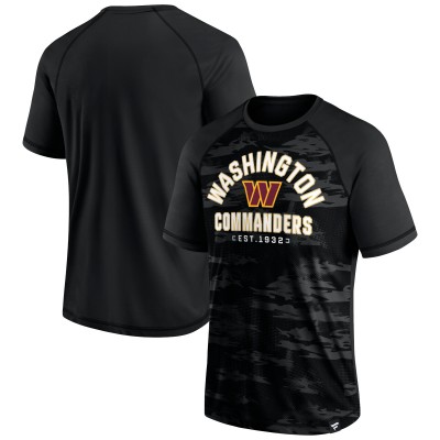 Футболка Washington Commanders Blackout Hail Mary Raglan