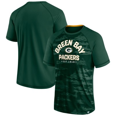Футболка Green Bay Packers Fanatics Green Hail Mary Raglan