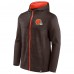 Толстовка на молнии Cleveland Browns Ball Carrier - Brown/Orange