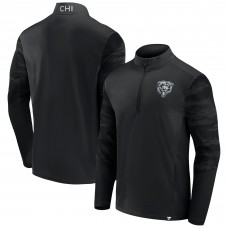 Chicago Bears Fanatics Blackout Ringer Quarter-Zip Top