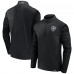 Chicago Bears Fanatics Blackout Ringer Quarter-Zip Top Chicago Bears Fanatics Blackout Ringer Quarter-Zip Top