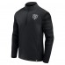 Chicago Bears Fanatics Blackout Ringer Quarter-Zip Top