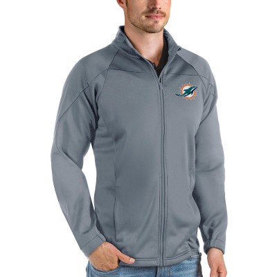 Miami Dolphins Antigua Steel Links Full-Zip Golf Jacket