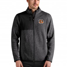 Кофта на молнии Cincinnati Bengals Antigua Fortune - Heathered Black