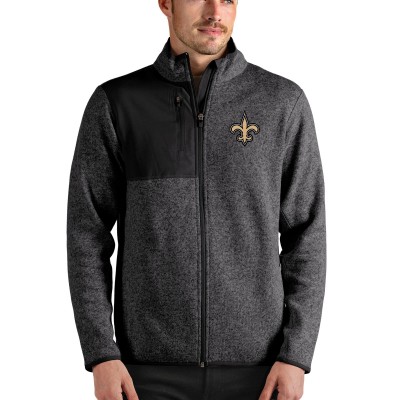 Кофта на молнии New Orleans Saints Antigua Fortune - Heathered Black