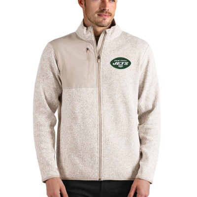 Кофта на молнии New York Jets Antigua Fortune - Oatmeal