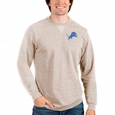 Detroit Lions Antigua Reward Crewneck Pullover Sweatshirt - Oatmeal