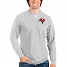 Tampa Bay Buccaneers Antigua Reward Crewneck Pullover Sweatshirt - Heathered Gray