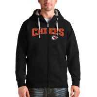 Kansas City Chiefs Antigua Black Wordmark Victory Full-Zip Hoodie