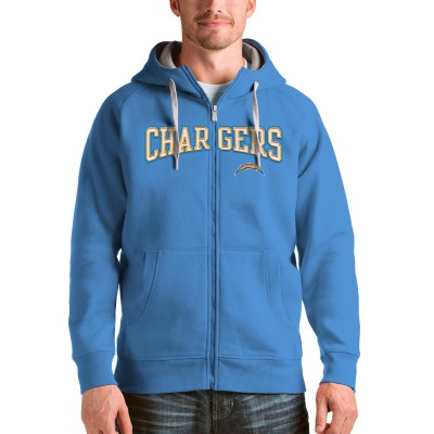 Толстовка на молнии Los Angeles Chargers Antigua Wordmark Victory - Powder Blue