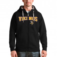 Толстовка на молнии Minnesota Vikings Antigua Wordmark Victory - Black