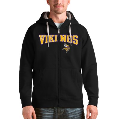 Толстовка на молнии Minnesota Vikings Antigua Wordmark Victory - Black