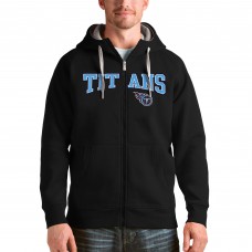 Толстовка на молнии с капюшоном Tennessee Titans Antigua Wordmark Victory - Black