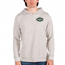 New York Jets Antigua Absolute Pullover Hoodie - Oatmeal