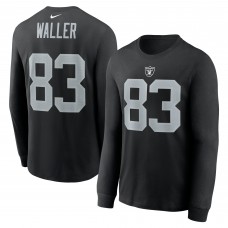 Футболка с длинным рукавом Darren Waller Las Vegas Raiders Nike Player Name & Number - Black