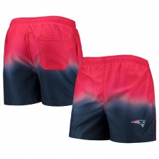 New England Patriots FOCO Dip-Dye Swim Shorts - Red/Navy