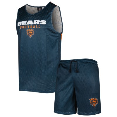 Майка и шорты Chicago Bears FOCO Colorblock Mesh - Navy