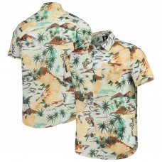 New Orleans Saints FOCO Paradise Floral Button-Up Shirt - Cream