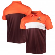 Поло Cleveland Browns FOCO Retro Colorblock - Orange/Brown