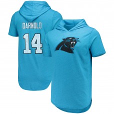Футболка с капюшоном Sam Darnold Carolina Panthers Majestic Threads  - Blue