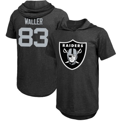 Футболка с капюшоном Darren Waller Las Vegas Raiders Majestic Threads - Black