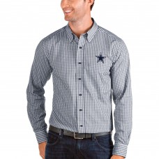 Dallas Cowboys Antigua Structure Button-Down Long Sleeve Shirt - Navy