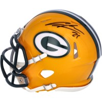 Autographed Las Vegas Raiders Charles Woodson Fanatics Authentic Riddell Half & Half Speed Mini Helmet - Signature on Green Bay Side