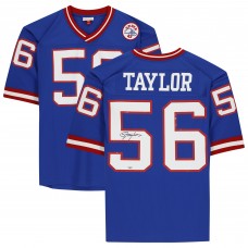 Autographed New York Giants Lawrence Taylor Fanatics Authentic Mitchell & Ness Royal 1986 Authentic Jersey
