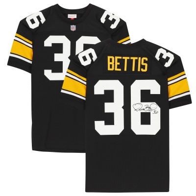 Игровая джерси Autographed Pittsburgh Steelers Jerome Bettis Fanatics Authentic Black Mitchell & Ness Authentic