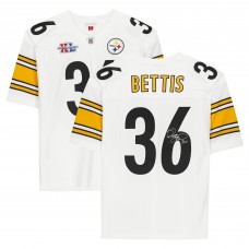 Игровая джерси Autographed Pittsburgh Steelers Jerome Bettis Fanatics Authentic White Mitchell & Ness Authentic
