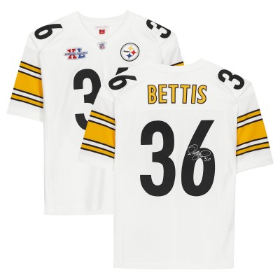 Игровая джерси Autographed Pittsburgh Steelers Jerome Bettis Fanatics Authentic White Mitchell & Ness Authentic